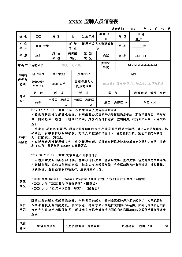 7230_某高科技技术企业批量招聘人员信息表